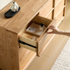 Vivian 0.6m/0.8m/1.5m Rubberwood Multi-Drawer Bedside Storage Cabinet for Home