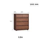 Vivian 0.6m/0.8m/1.5m Rubberwood Multi-Drawer Bedside Storage Cabinet for Home