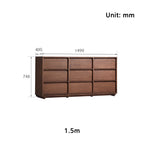 Vivian 0.6m/0.8m/1.5m Rubberwood Multi-Drawer Bedside Storage Cabinet for Home