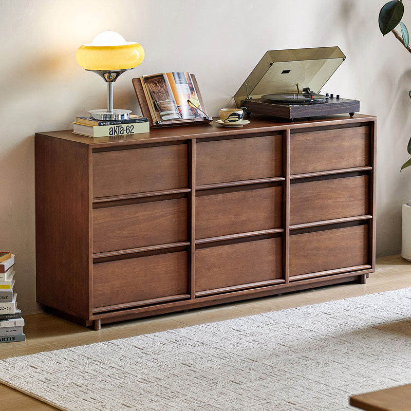 Vivian 0.6m/0.8m/1.5m Rubberwood Multi-Drawer Bedside Storage Cabinet for Home