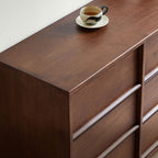 Vivian 0.6m/0.8m/1.5m Rubberwood Multi-Drawer Bedside Storage Cabinet for Home