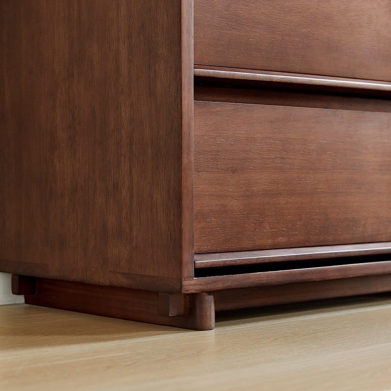 Vivian 0.6m/0.8m/1.5m Rubberwood Multi-Drawer Bedside Storage Cabinet for Home