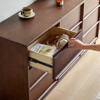 Vivian 0.6m/0.8m/1.5m Rubberwood Multi-Drawer Bedside Storage Cabinet for Home