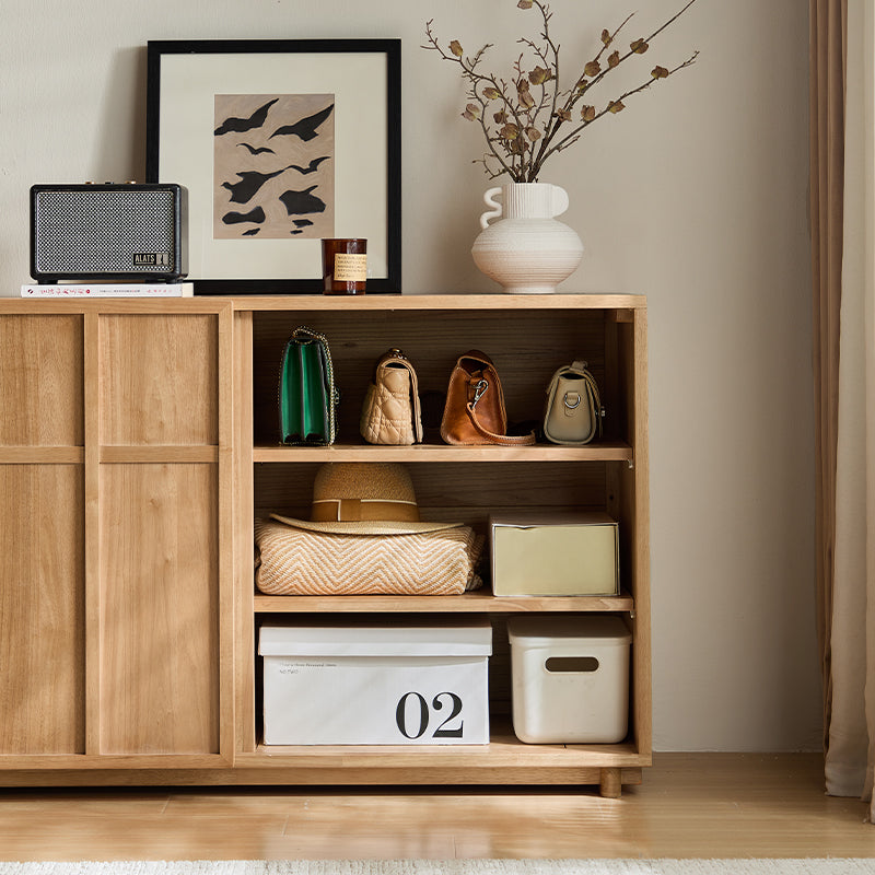 1.2m Rubberwood Multi-Drawer Bedside Storage Cabinet for Home