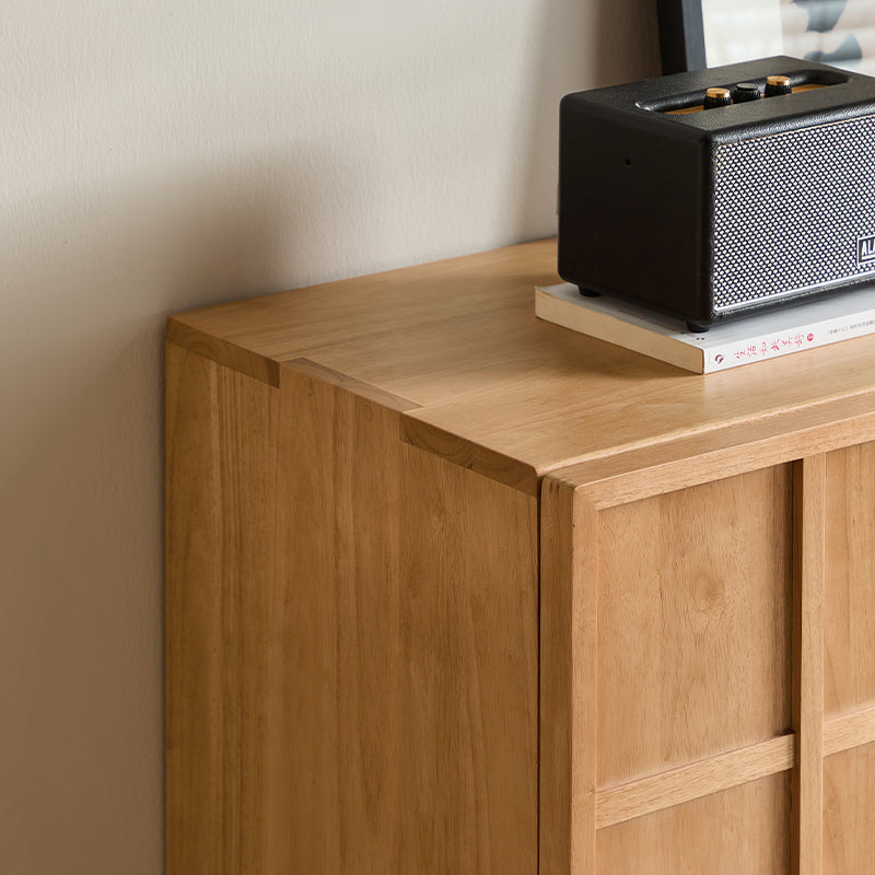 1.2m Rubberwood Multi-Drawer Bedside Storage Cabinet for Home