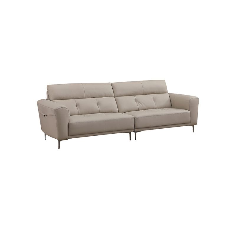Swankie Leather Upholstery Three Seater Sofa/Steel Legs