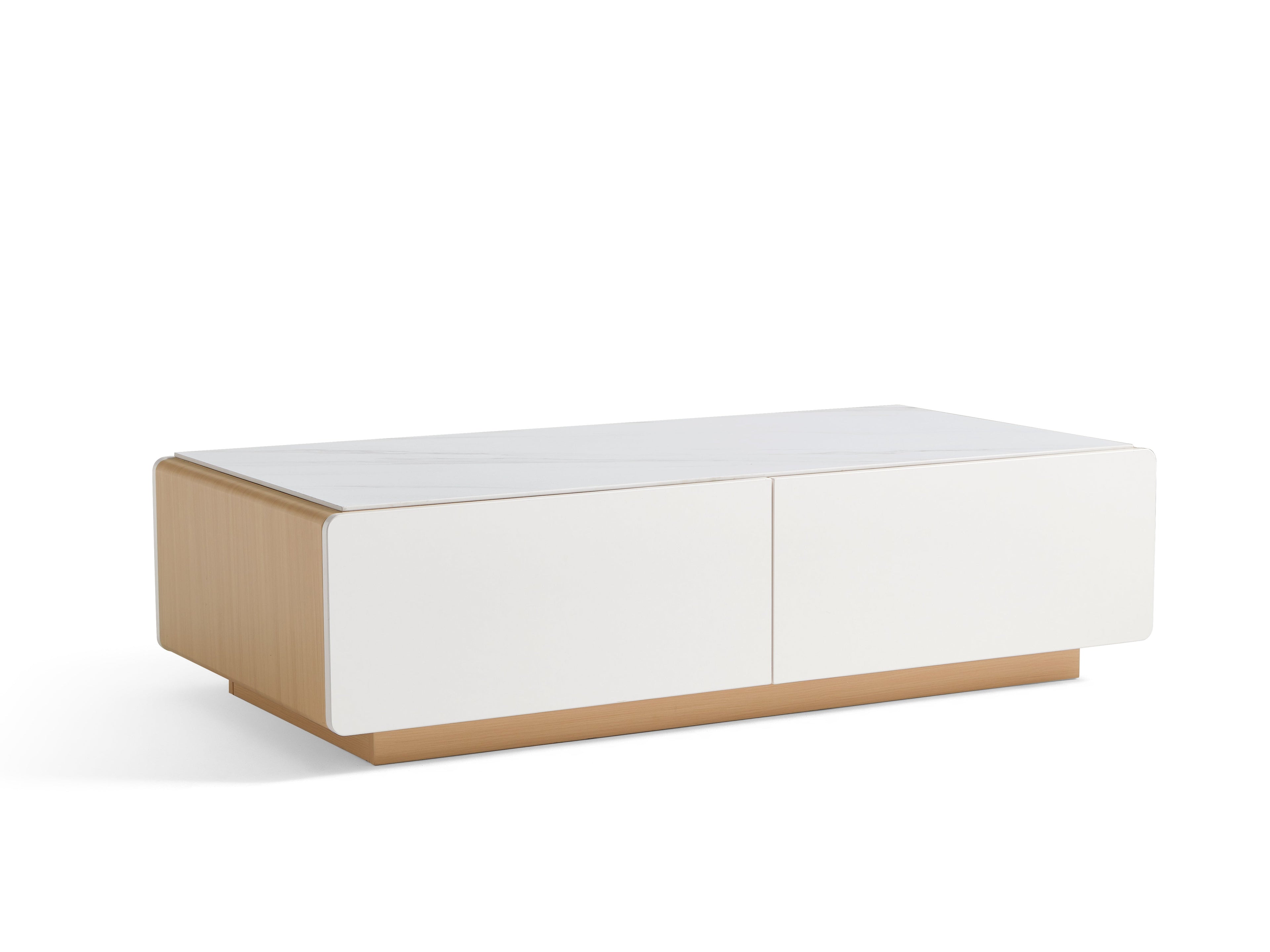 Minimalist Ceramic Top Storage Coffee Table with 4 Drawers/Tea Table