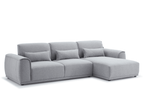 Master Three Seater Sofa Linen Upholstery/L-Shape/Hidden Legs/Grey