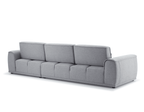 Master Three Seater Sofa Linen Upholstery/L-Shape/Hidden Legs/Grey