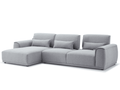 Master Three Seater Sofa Linen Upholstery/L-Shape/Hidden Legs/Grey