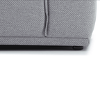 Master Three Seater Sofa Linen Upholstery/L-Shape/Hidden Legs/Grey