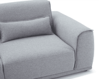 Master Three Seater Sofa Linen Upholstery/L-Shape/Hidden Legs/Grey