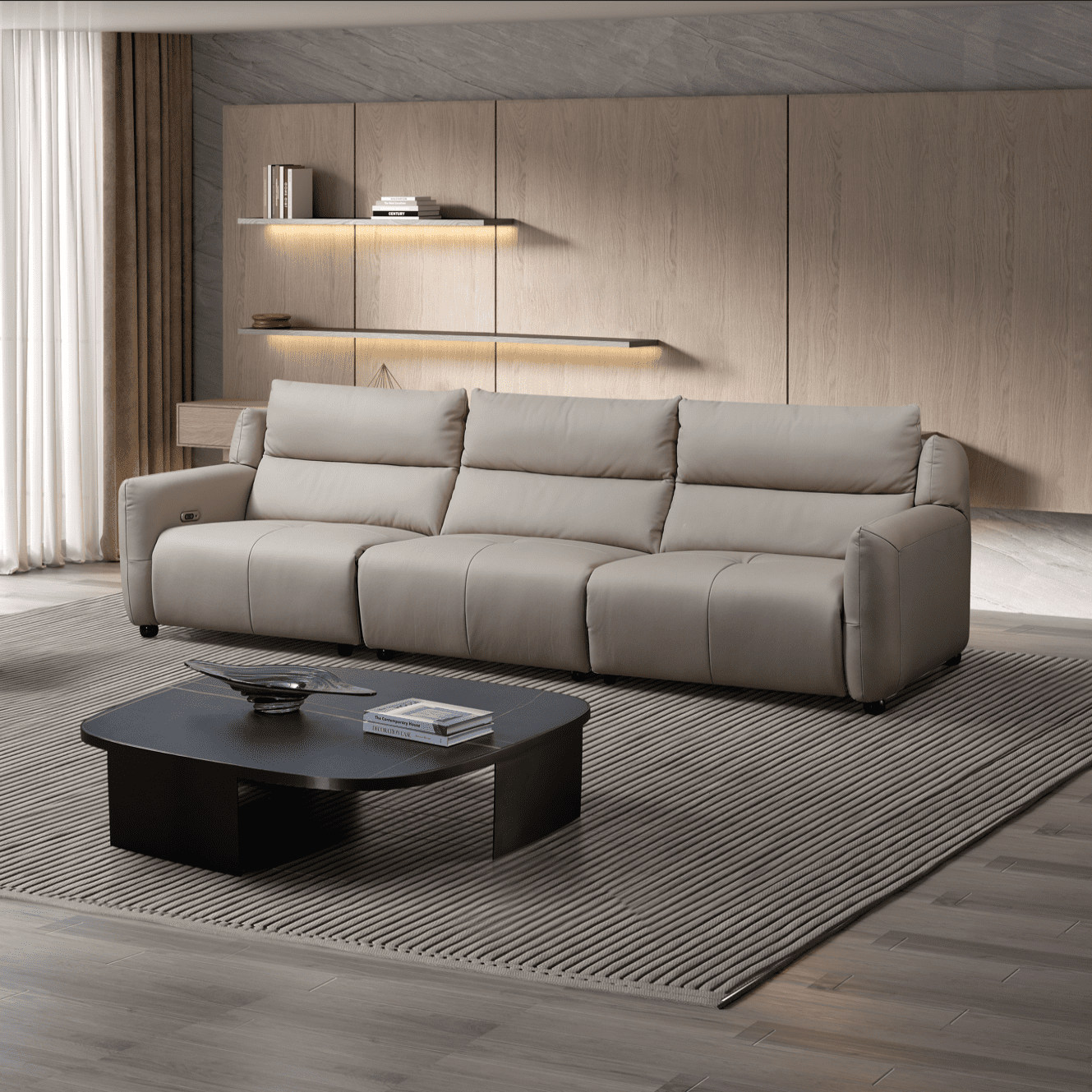 Sville Three Seater Sofa/Reclining Loveseat/Leather Upholstery