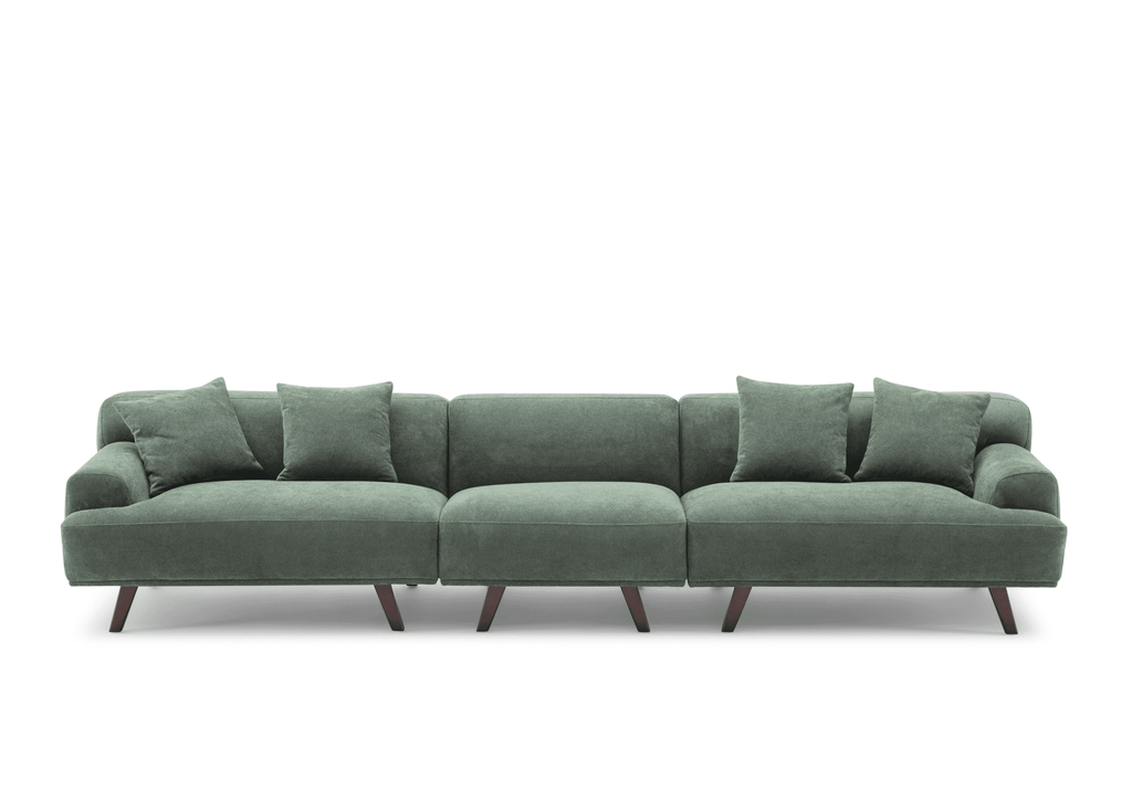 MAX Green Fabric Upholstery Sofa/Plywood Frame/Wood Legs/Armchair/Three Seater/Four Seater