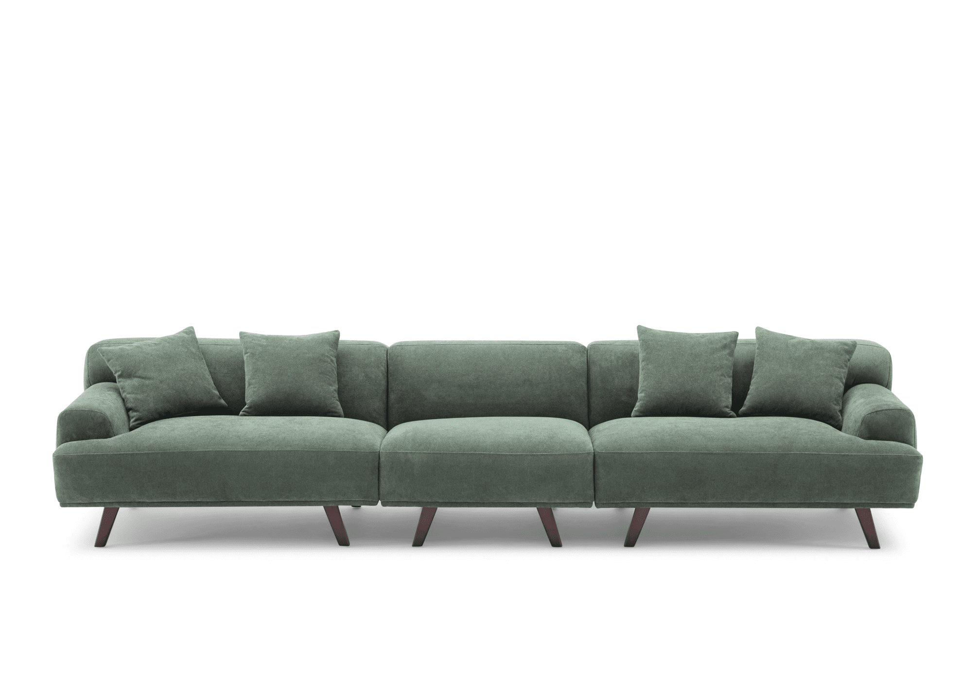 MAX Green Fabric Upholstery Sofa/Plywood Frame/Wood Legs/Armchair/Three Seater/Four Seater