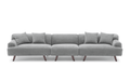 MAX Grey Fabric Upholstery Sofa/Plywood Frame/Wood Legs/Armchair/Three Seater/Four Seater