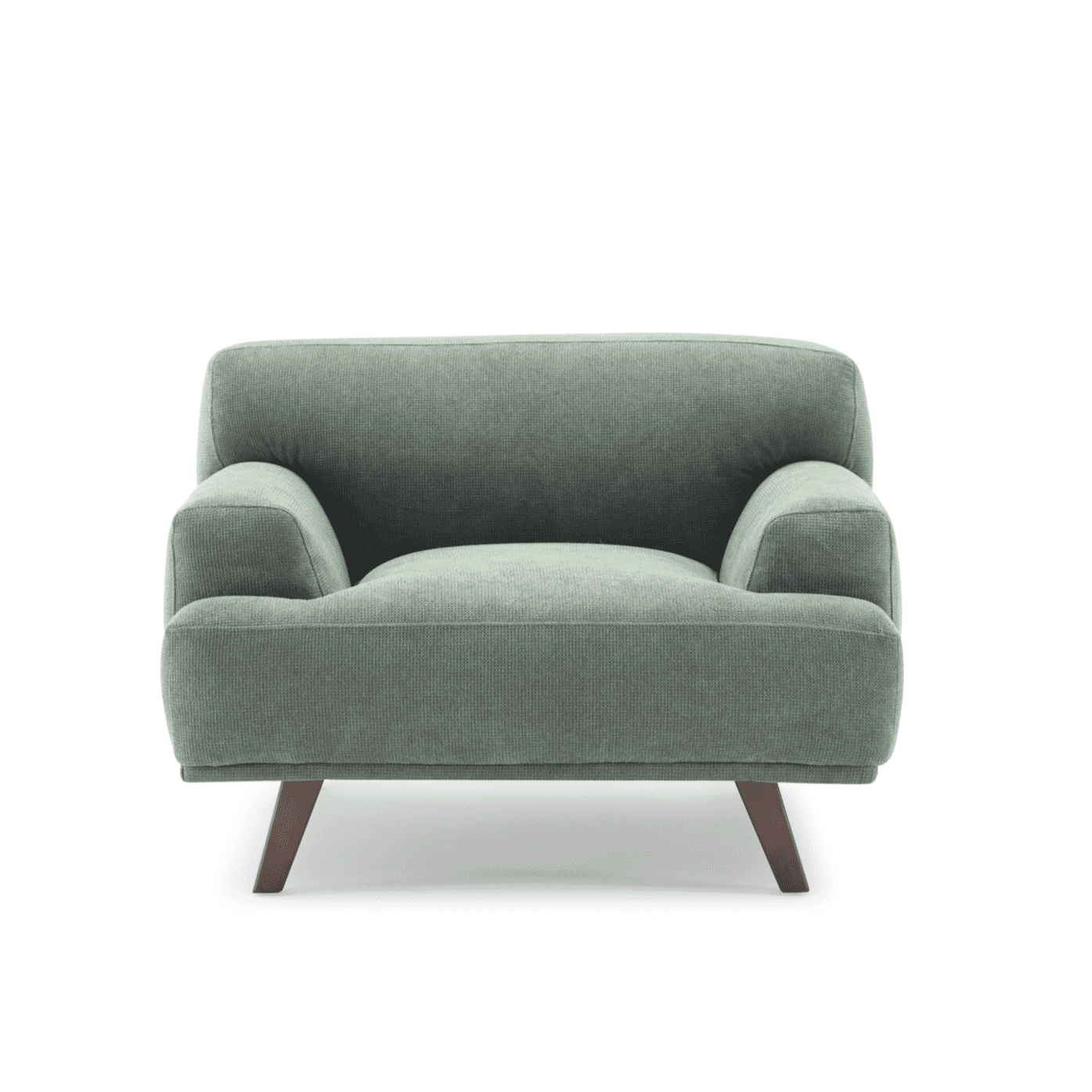 Green Fabric Upholstery Sofa/Plywood Frame/Wood Legs/Armchair/Three Seater/Four Seater