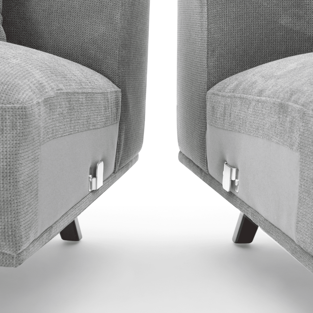 MAX Grey Fabric Upholstery Sofa/Plywood Frame/Wood Legs/Armchair/Three Seater/Four Seater