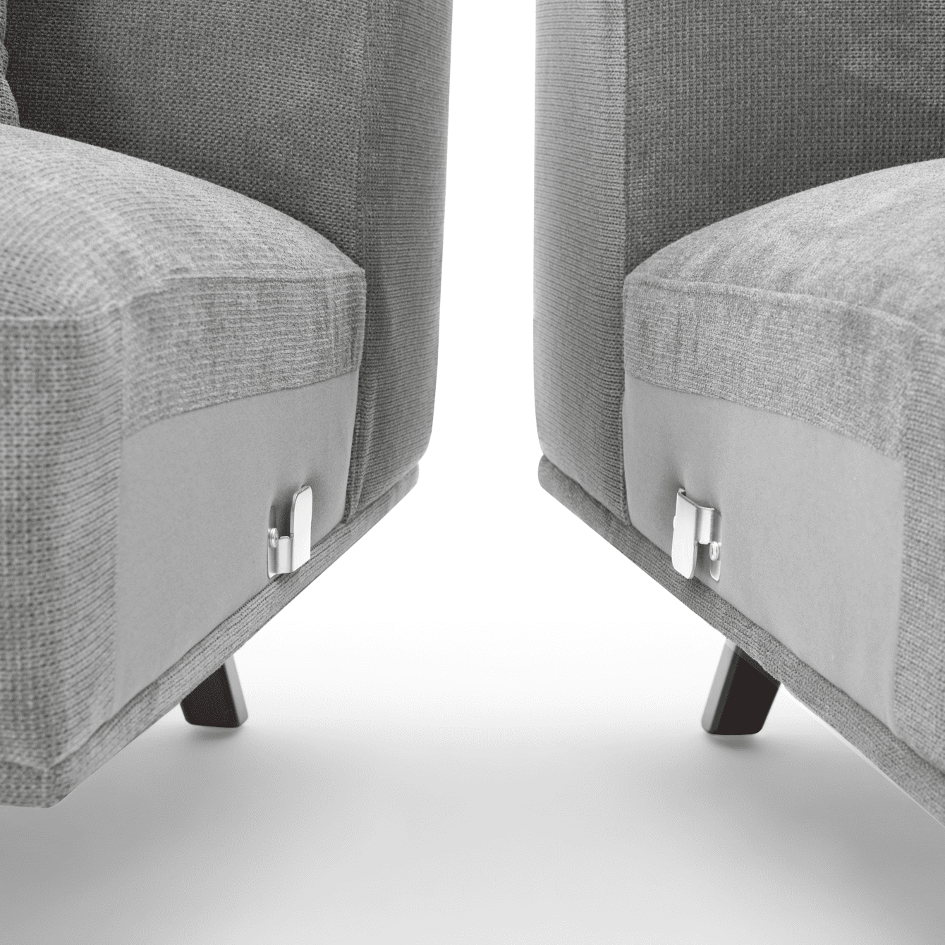 MAX Grey Fabric Upholstery Sofa/Plywood Frame/Wood Legs/Armchair/Three Seater/Four Seater