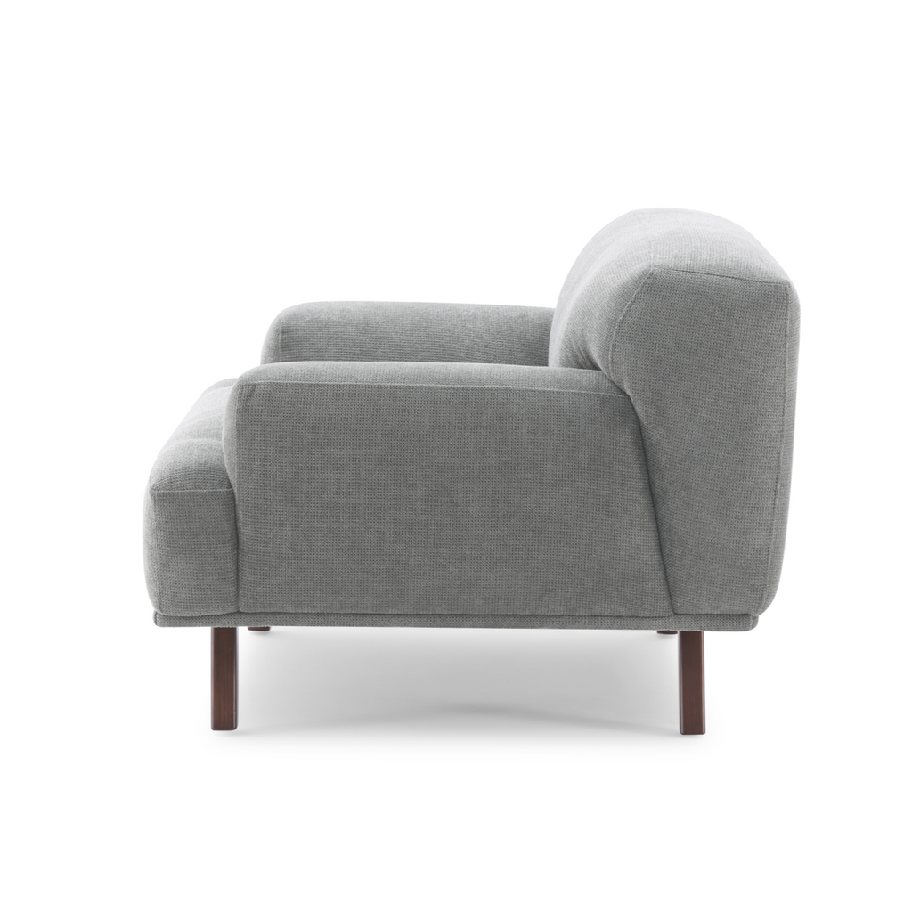 MAX Grey Fabric Upholstery Sofa/Plywood Frame/Wood Legs/Armchair/Three Seater/Four Seater