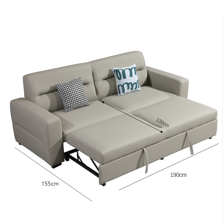 Three Seater Sofabed/Pet Friendly Upholstery/Multifunctional Pull-out Sofabed/Ottoman