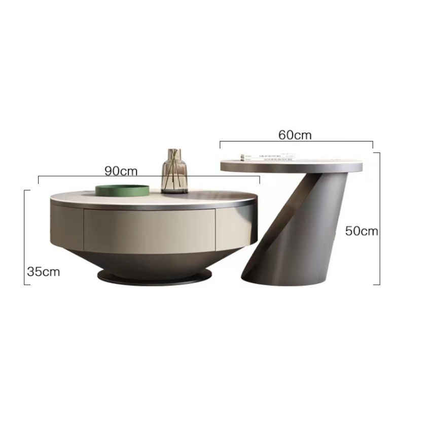 Berkley Nesting Coffee Table Set/Glossy Ceramic top/ Modern