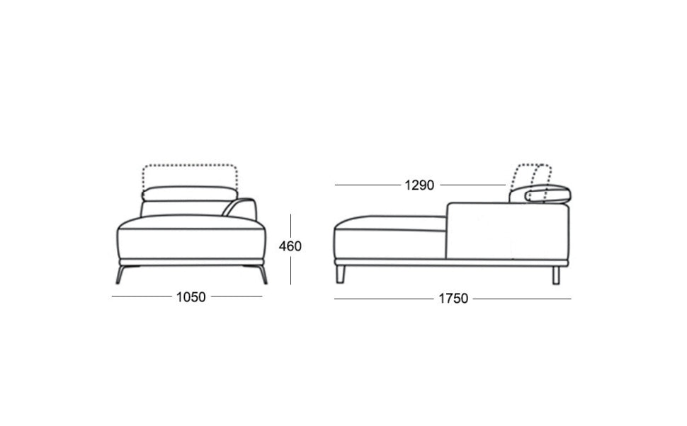 L-Shape Three Seater Sofa Fabric Upholstery/Plywood Frame/Steel legs