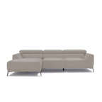 L-Shape Three Seater Sofa Fabric Upholstery/Plywood Frame/Steel legs