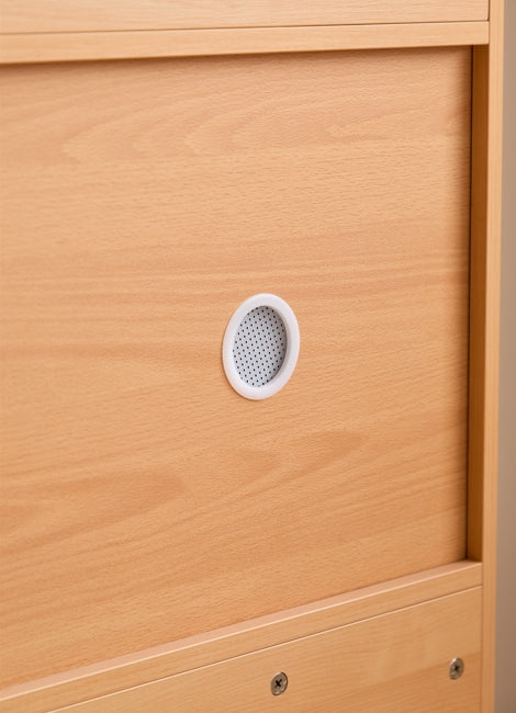 Ayya Minimalist Bear Ear Bedside Storage Kids' Dresser in Natural Wood Color