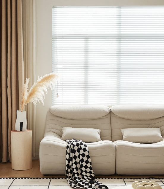 Inniss Cream White Single Seat Sofa Tech velvet Upholstered with Headrest/Floor Sofa