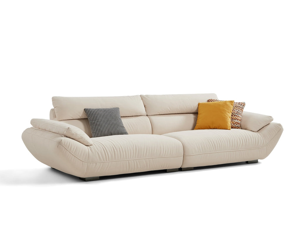 Briley White Pet-Friendly Fabric Upholstered Four-Seater Sofa/280CM/320CM