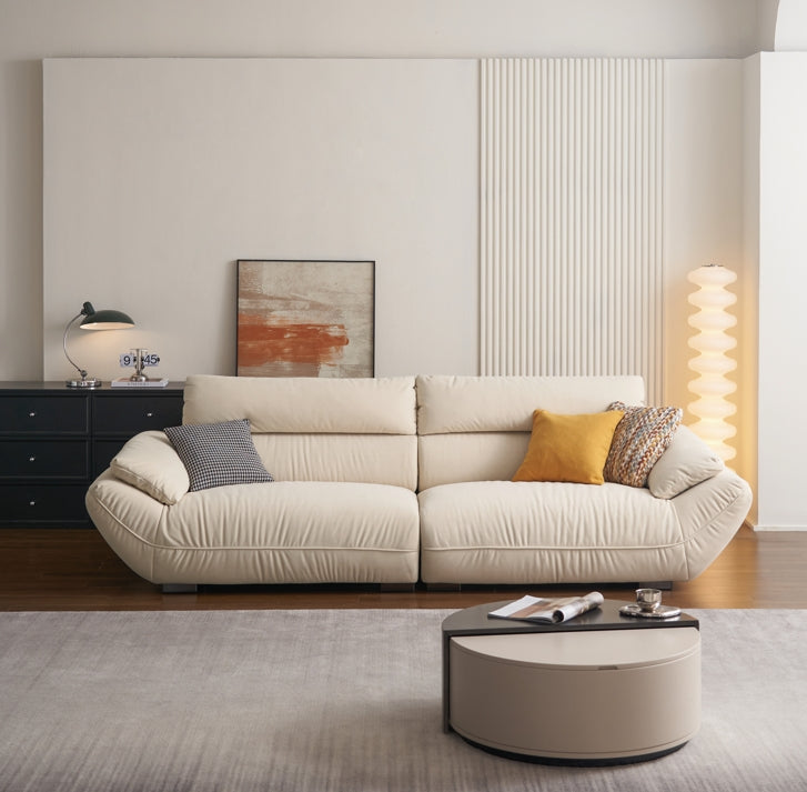 Briley White Pet-Friendly Fabric Upholstered Four-Seater Sofa/280CM/320CM