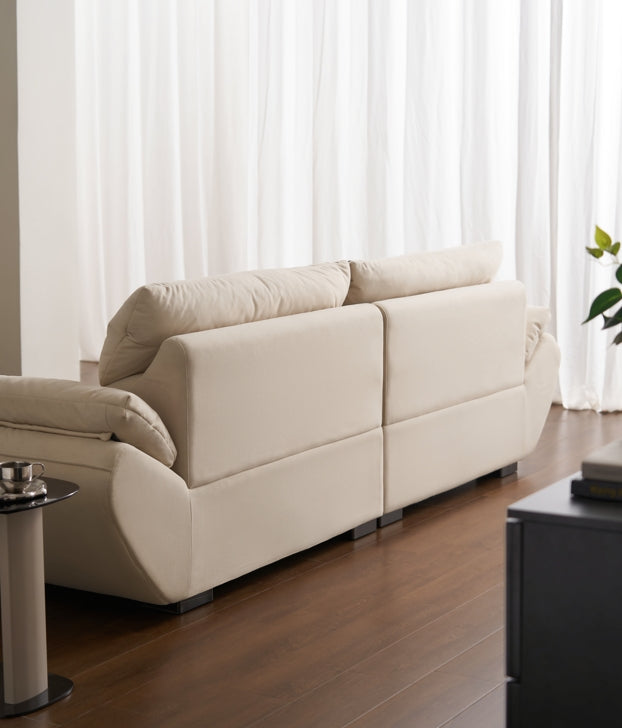 Briley White Pet-Friendly Fabric Upholstered Four-Seater Sofa/280CM/320CM