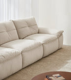 Pearl White Fully Removable and Washable Pet-Friendly Fabric Upholstered Sofa 220CM/320CM