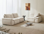 Pearl White Fully Removable and Washable Pet-Friendly Fabric Upholstered Sofa 220CM/320CM