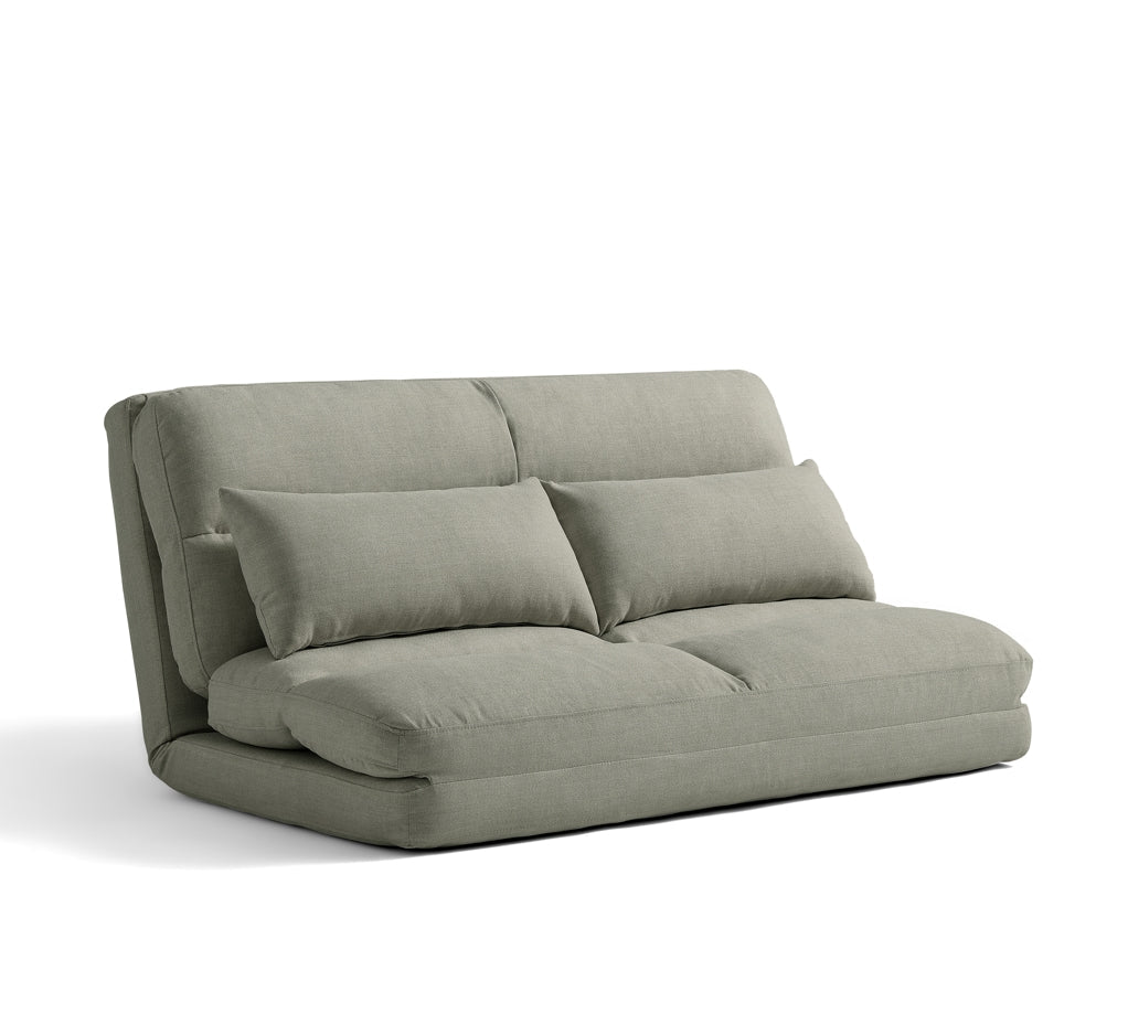 Grey Removable and Washable Upholstered Folding Lounge Sofa Bed/Foldable Single Sofabed