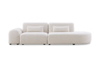 Pretty Modular Pure White Bouclé Upholstery Sofa/ 270cm