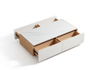 Minimalist Ceramic Top Storage Coffee Table with 4 Drawers/Tea Table