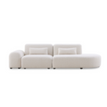 Pretty Modular Pure White Bouclé Upholstery Sofa/ 270cm