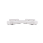 Pretty Modular Pure White Bouclé Upholstery Sofa Set/Modular Corner Sofas