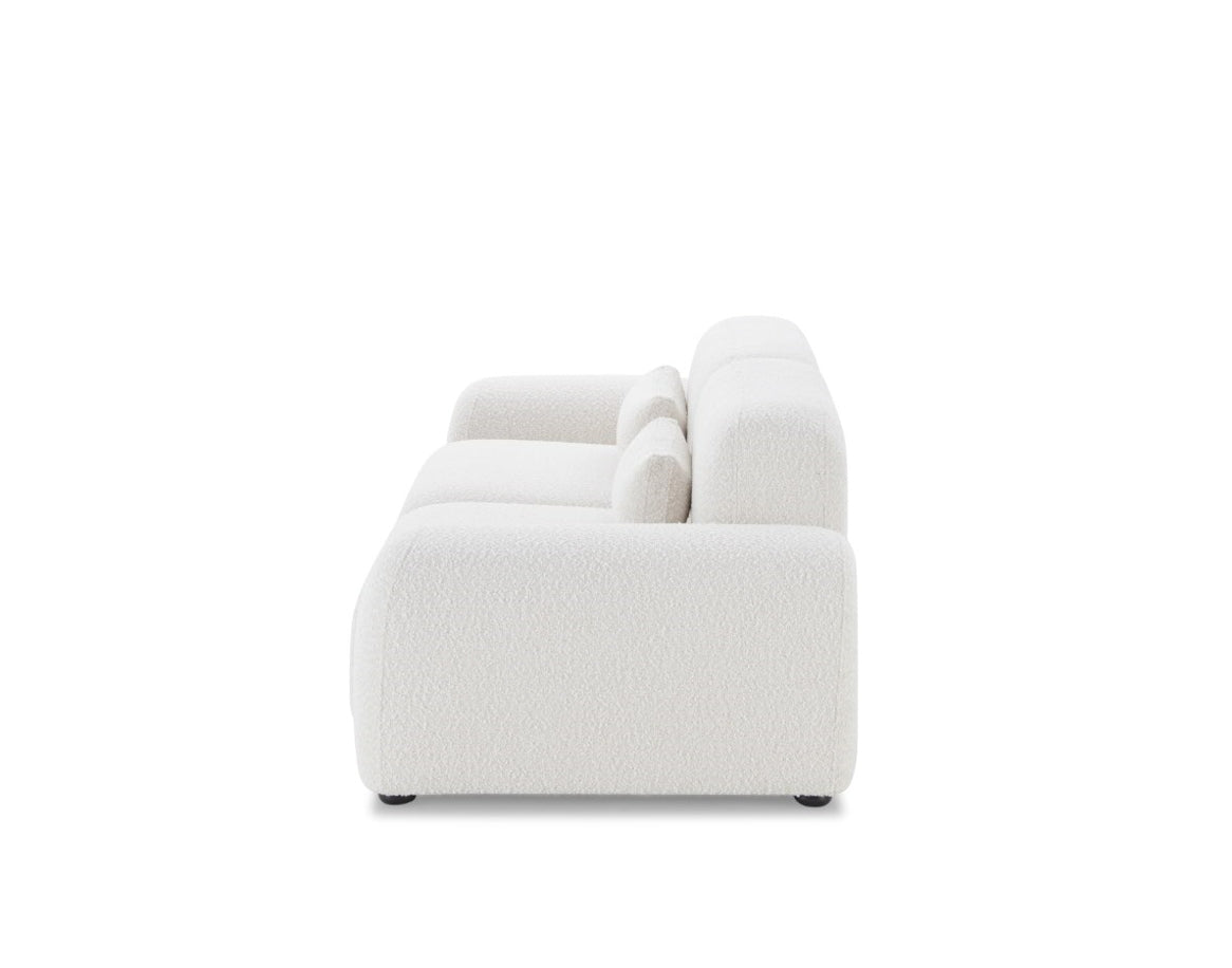 Pretty Modular Pure White Bouclé Upholstery Sofa