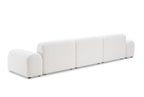 Pretty Modular Pure White Bouclé Upholstery Sofa With Reversible Chaise