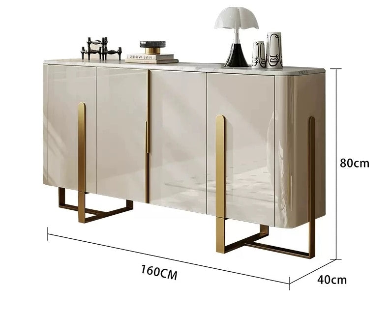 Styx Buffet Table Sideboard/Hallway Cabinet/Ceramic Top/Steel Legs