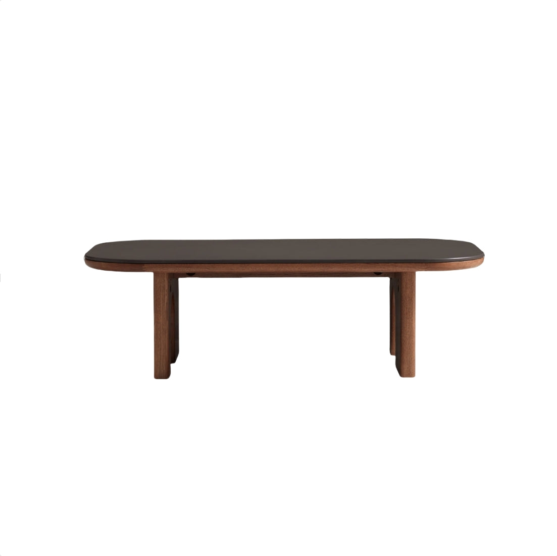 Certified American Oak Base Matte Ceramic Top Coffee Table