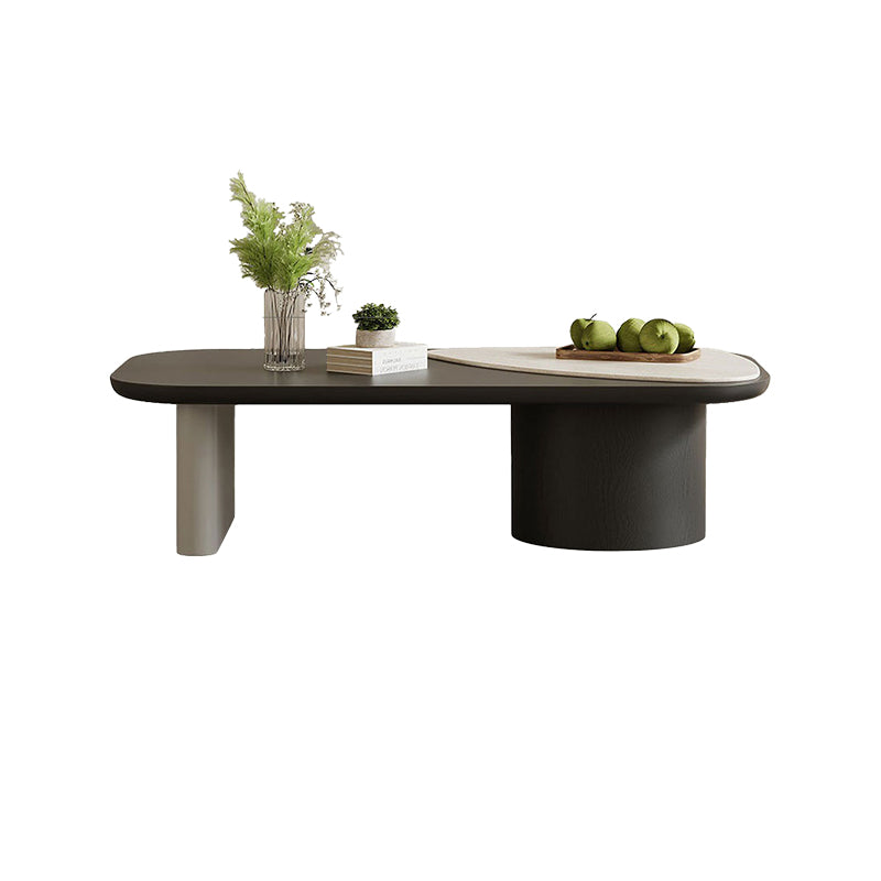 Dawnyel Red oak Veneered Coffee Table with Stone Top/Tea Table