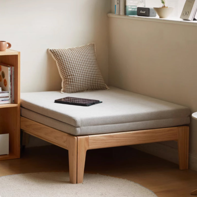 Darian 90cm/116cm FAS-Graded Solid American Oak Wood Sofa/Sofa Bed Cotton-linen Blend Fabric