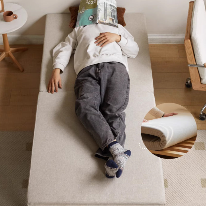 Darian 90cm/116cm FAS-Graded Solid American Oak Wood Sofa/Sofa Bed Cotton-linen Blend Fabric