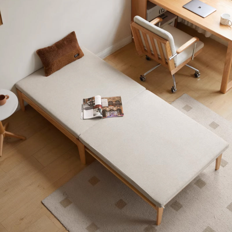 Darian 90cm/116cm FAS-Graded Solid American Oak Wood Sofa/Sofa Bed Cotton-linen Blend Fabric