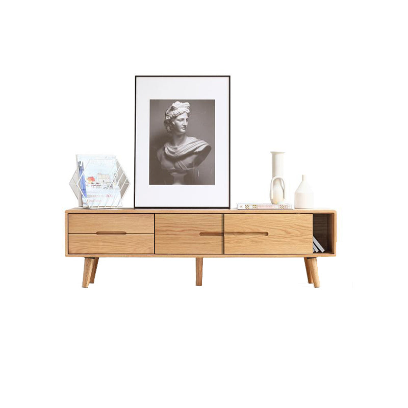 Daubs FAS-Graded American Oak TV Stand with Sliding Door/Entertainment Unit 180cm