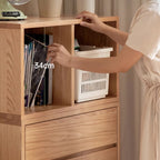 Graded Solid American Oak Wood Floor-standing Modular Storage Cabinet Chest Set for Home